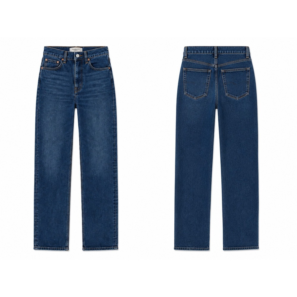 Abercrombie & Fitch The 90s Straight Jeans‎ Womens 29/8 Blue Ultra High Rise